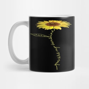 You Are My Sunshine Hippie Sunflower Gifts For Women Mug